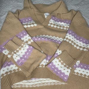 Long sleeve crop top shirt size M